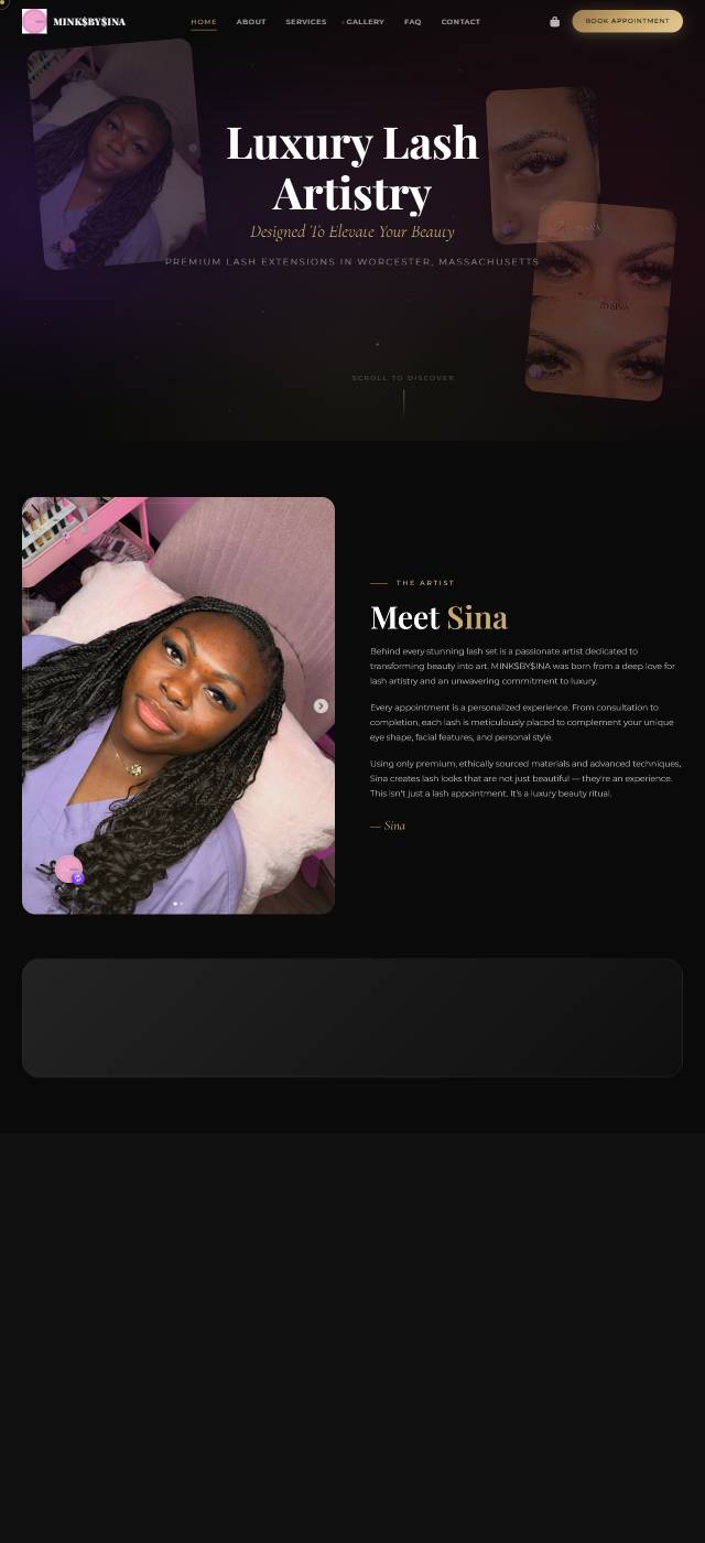 Homepage of the MINK$BY$INA website