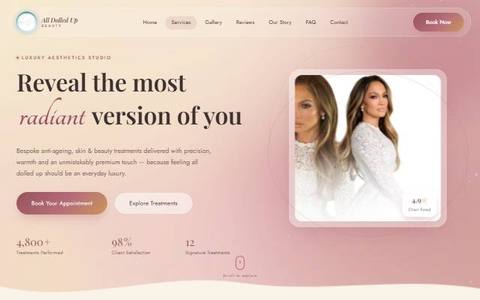 All Dolled Up Beauty website