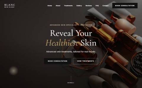 BLANC Skin Clinic website