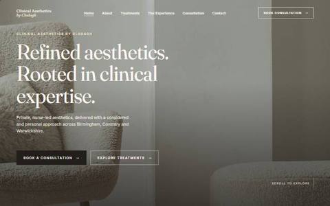 Clinical Aesthetics by Clodagh website