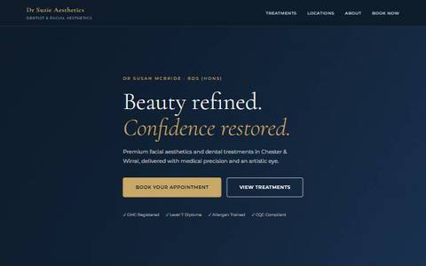 Dr Suzie Aesthetics website