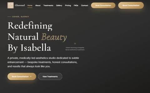 GLAMMED by Isabella website