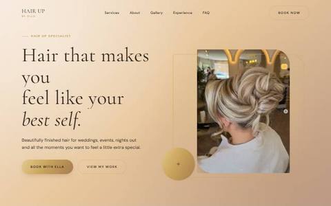 Hair Up by Ella website
