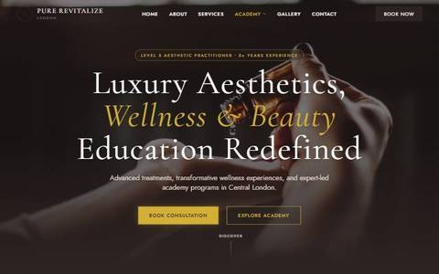 Pure Revitalize website