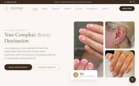 Ravenshead Beauty Salon website
