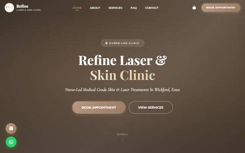 Refine Laser & Skin Clinic website