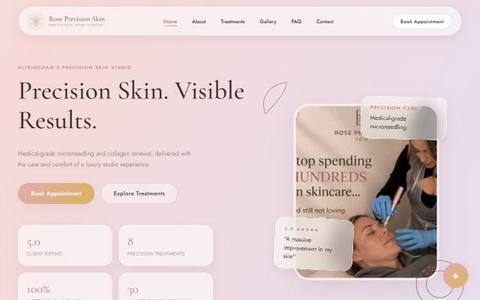 Rose Precision Skin website