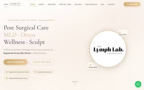 Lymph Lab website