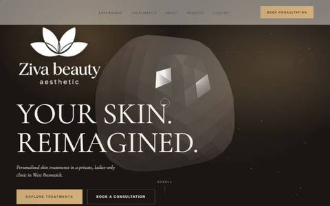 Ziva Beauty Aesthetic website