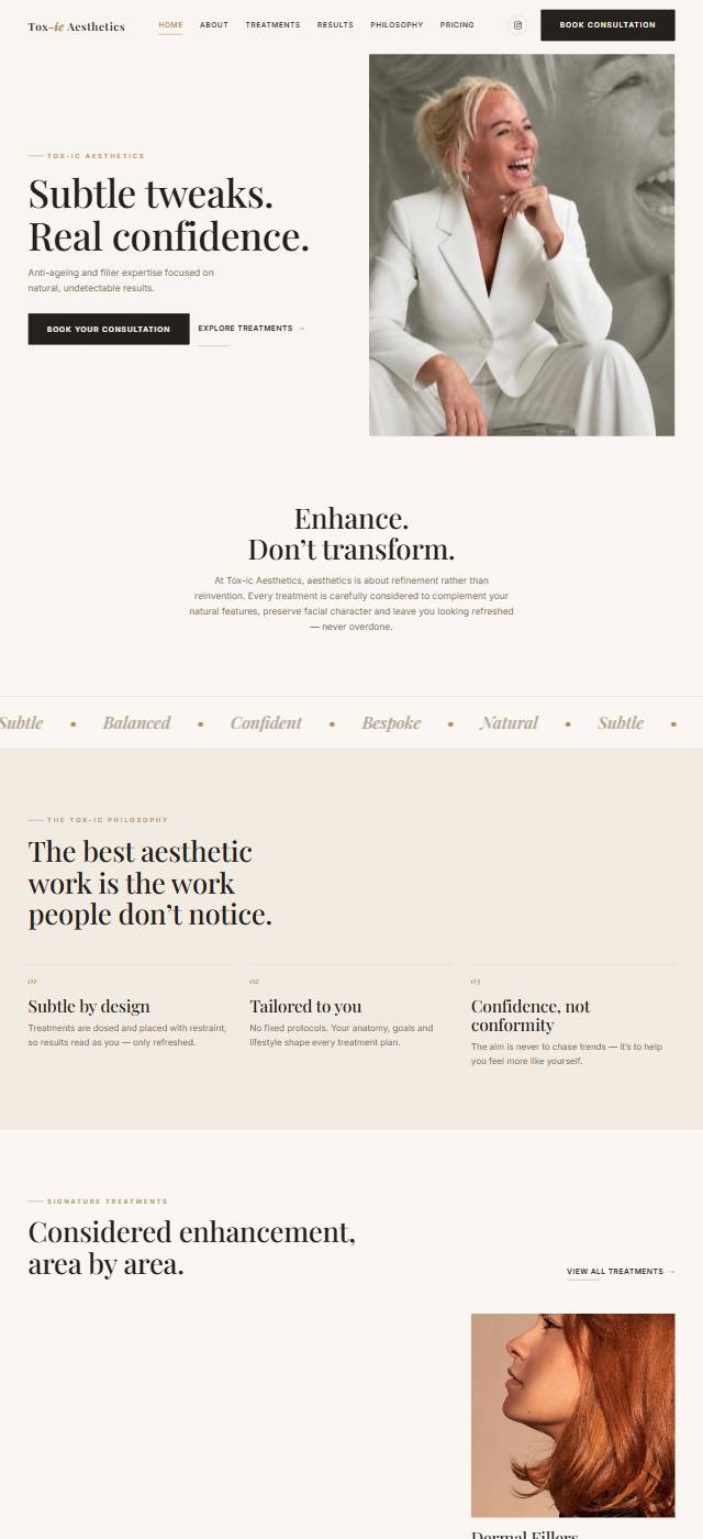 Homepage of the Tox-ic Aesthetics website