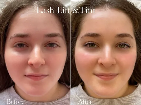Lash lift and tint result