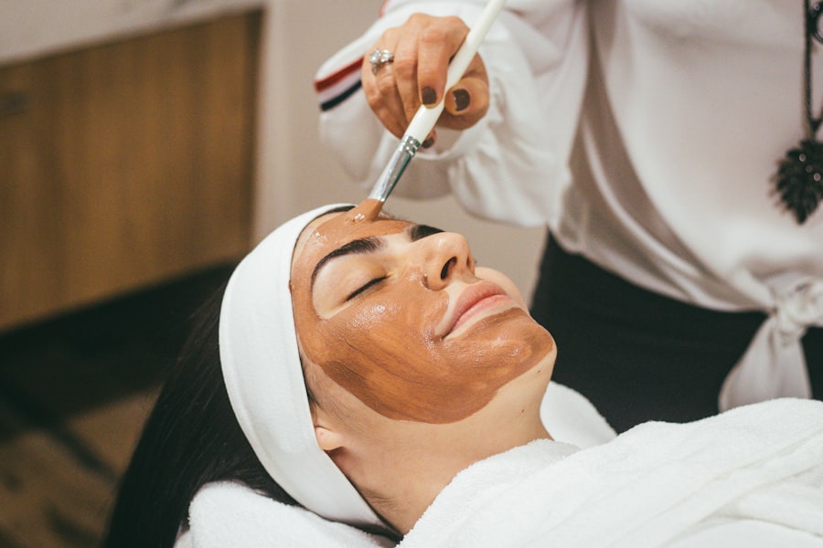 Luxury facial treatment in progress at BLANC Skin Clinic