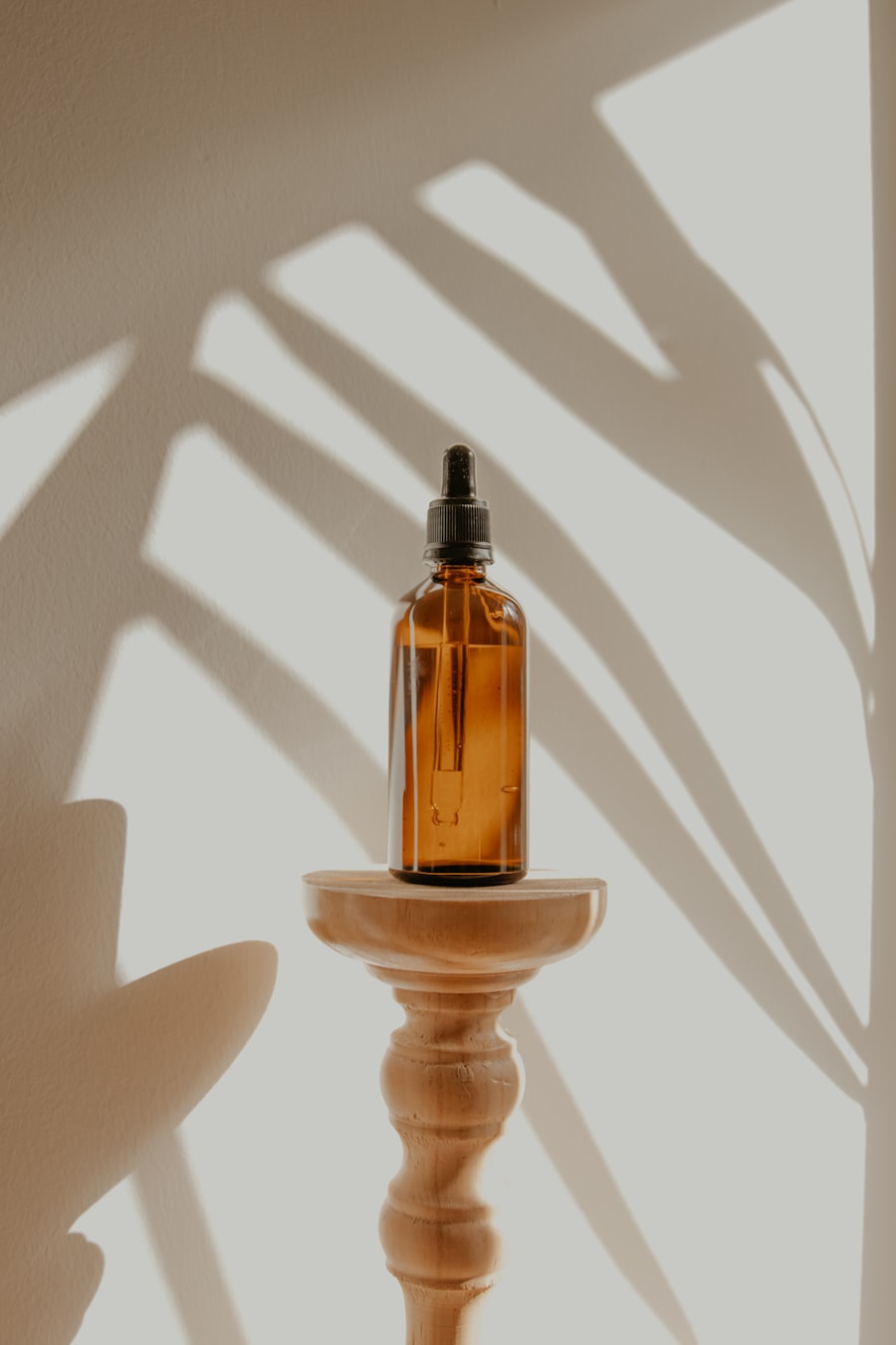 Premium skincare serum, editorial product photography